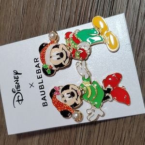 Disney X BaubleBar Mickey & Minnie Christmas Earrings